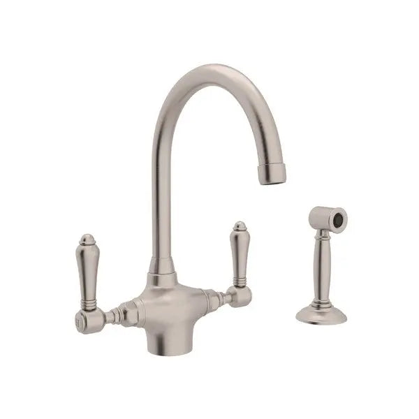 San Julio® Two Handle Kitchen Faucet With Side Spray - Plumbing Market