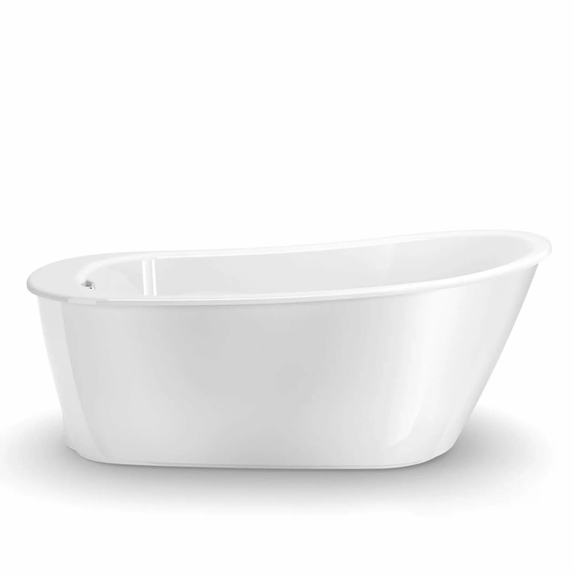 Sax 6032 AcrylX Freestanding End Drain Bathtub in White with White Skirt - Plumbing Market