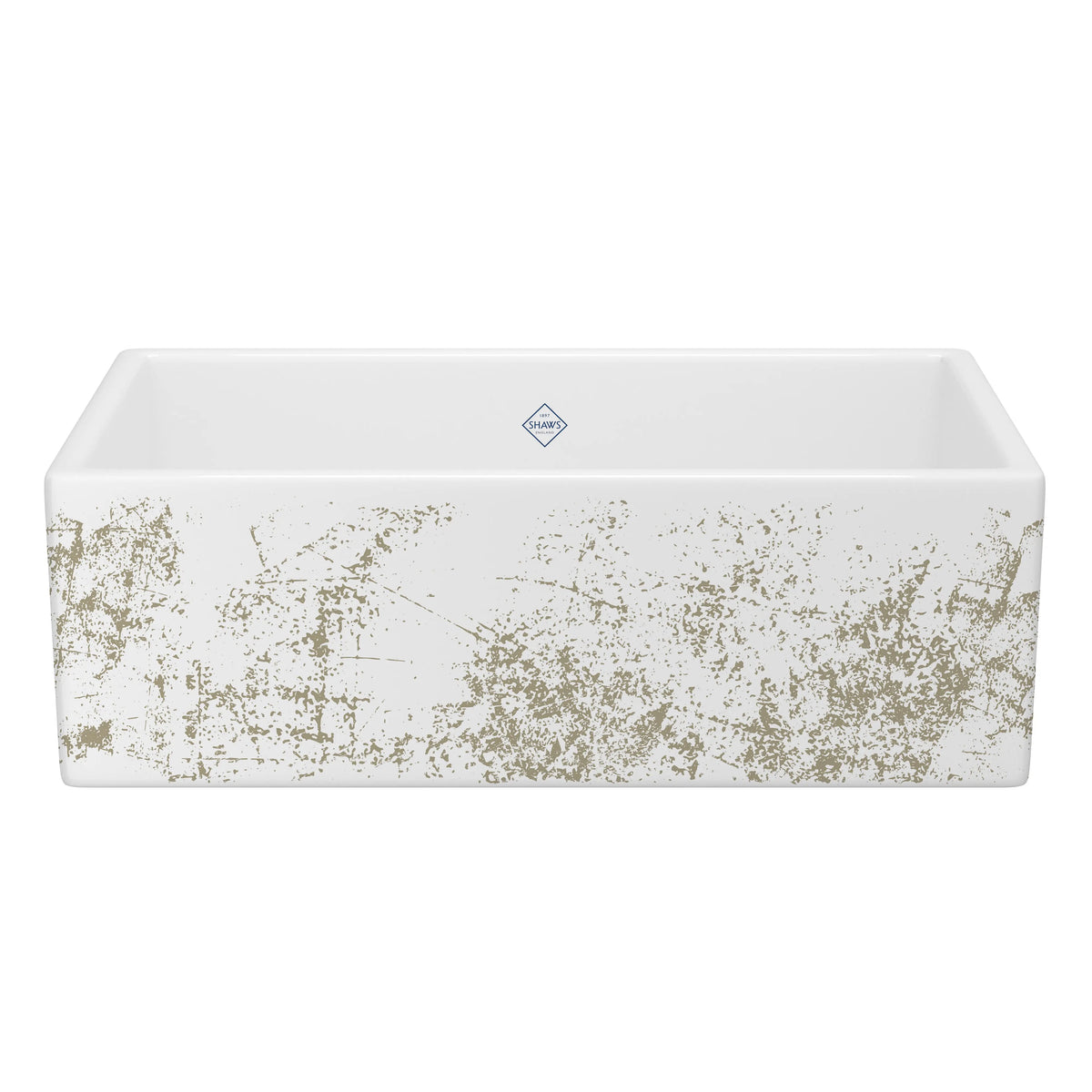 Shaws Shaker 33" Single Bowl Farmhouse Apron Front Fireclay Kitchen Sink MS3318 - Metallic Gold