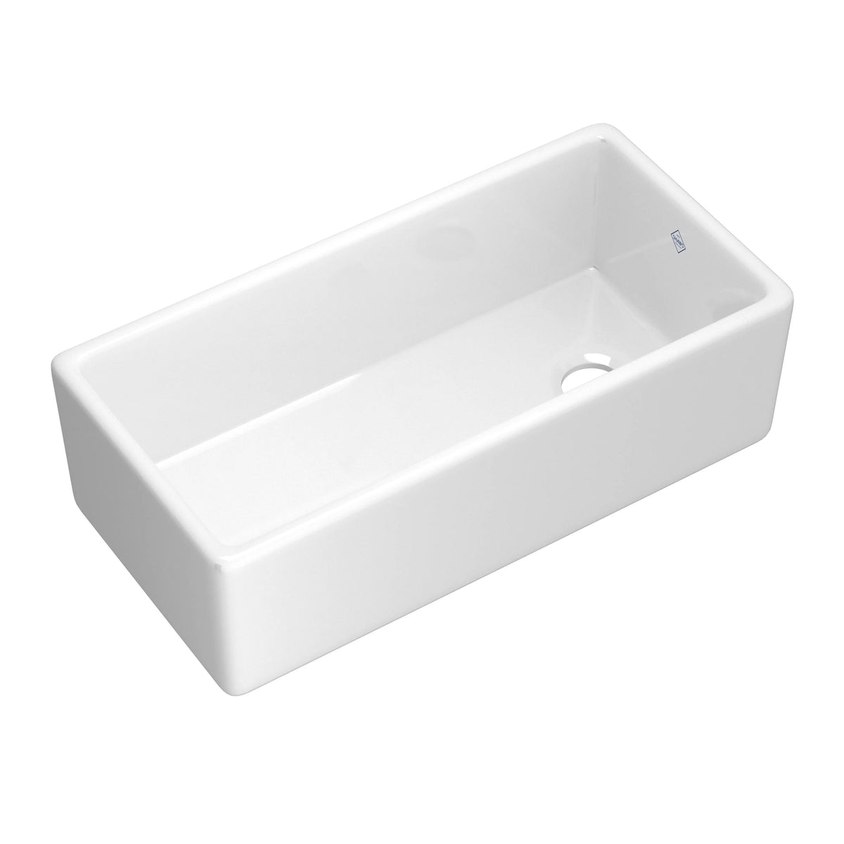Shaws Shaker 36" Single Bowl Farmhouse Apron Front Fireclay Kitchen Sink MS3618 - White