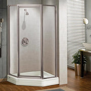 Silhouette Neo-angle 38 x 38 x 70 in. Pivot Shower Door for Corner Installation with Clear glass in Chrome - Plumbing Market