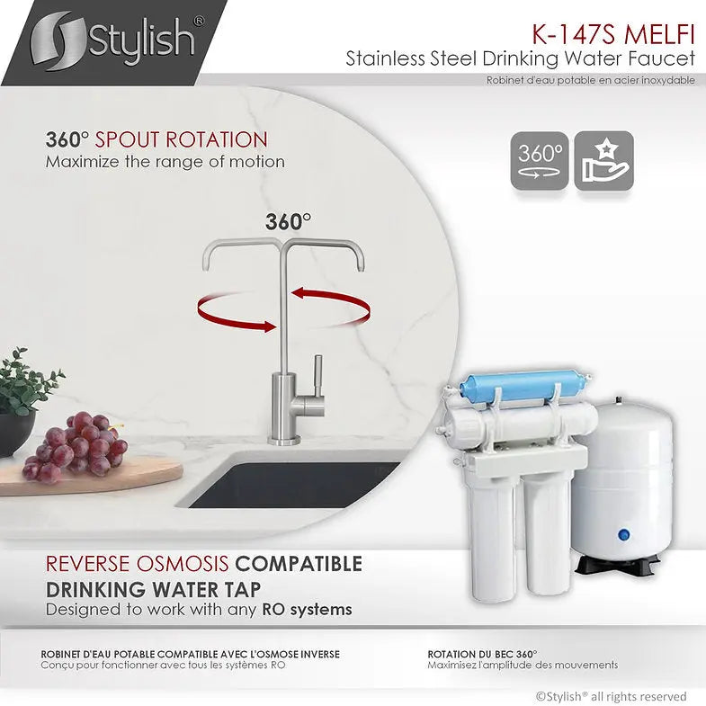 Single Handle Cold Water Tap - Stainless Steel Finish by Stylish® K-147S - Plumbing Market