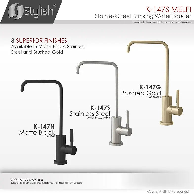 Single Handle Cold Water Tap - Stainless Steel Finish by Stylish® K-147S - Plumbing Market