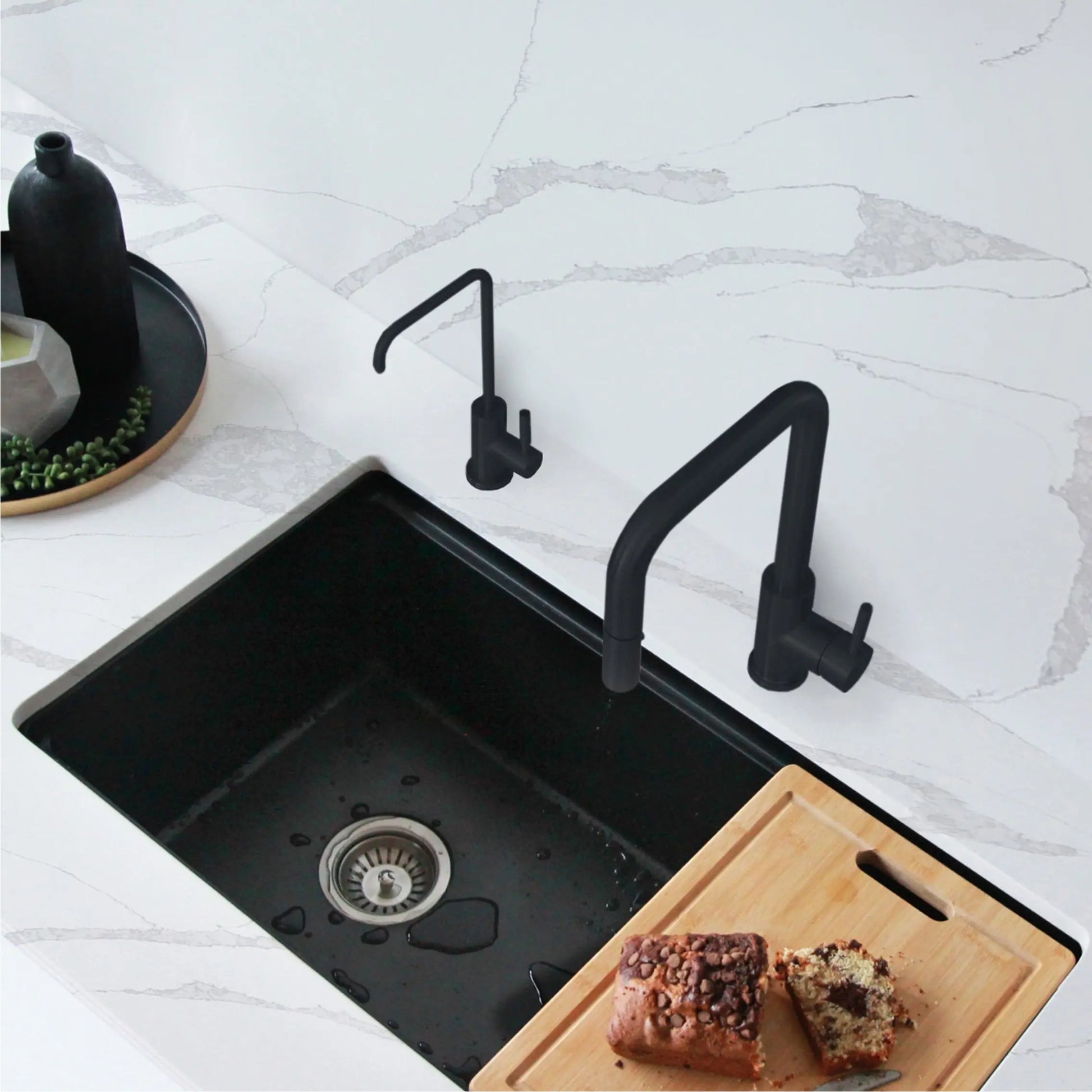Single Handle Cold Water Tap - Stainless Steel Matte Black Finish by Stylish® K-147N - Plumbing Market