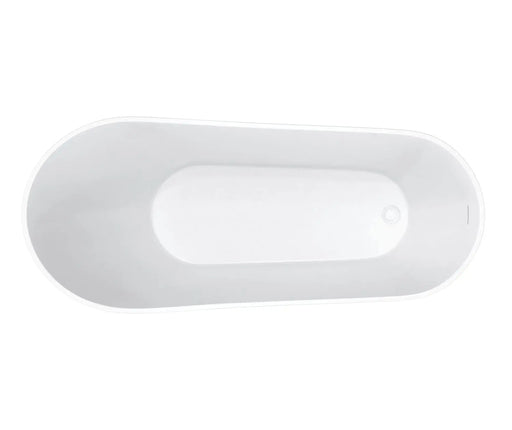 Soca 67 x 29 Acrylic Freestanding Oval End Drain Bathtub in White - Plumbing Market