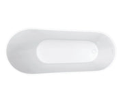 Soca 67 x 29 Acrylic Freestanding Oval End Drain Bathtub in White - Plumbing Market