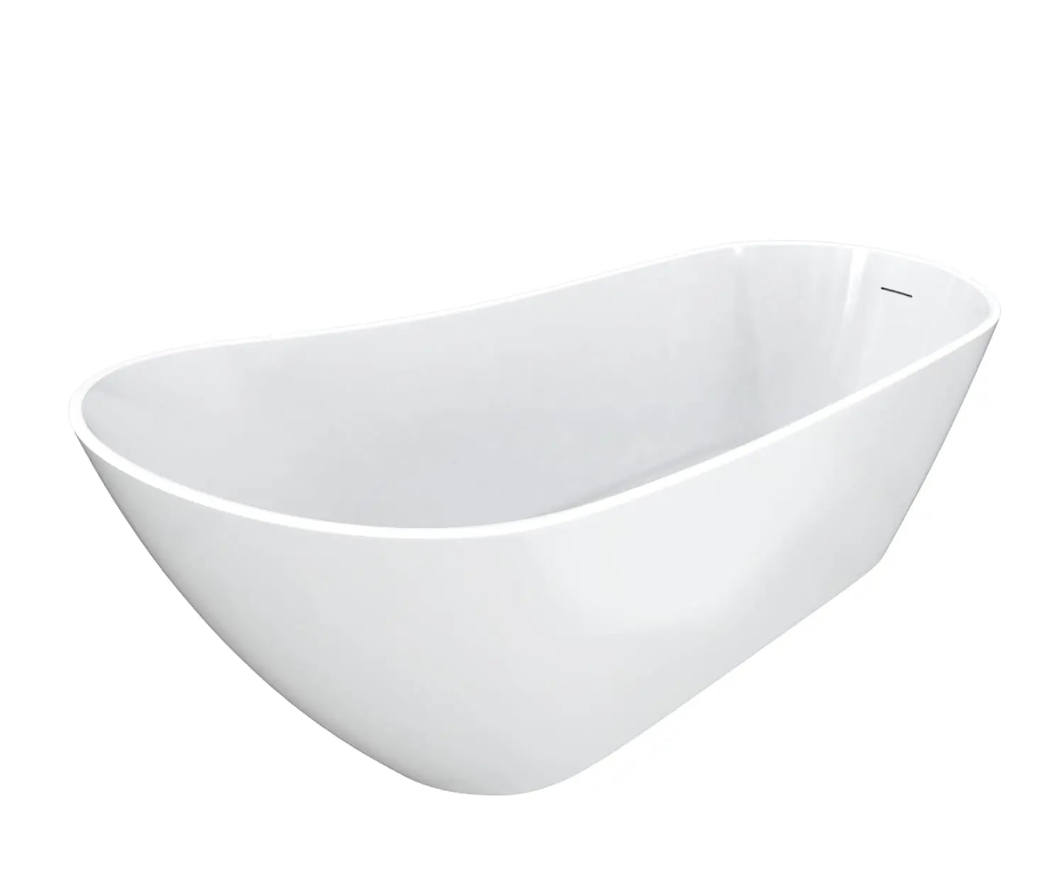 Soca 67 x 29 Acrylic Freestanding Oval End Drain Bathtub in White - Plumbing Market