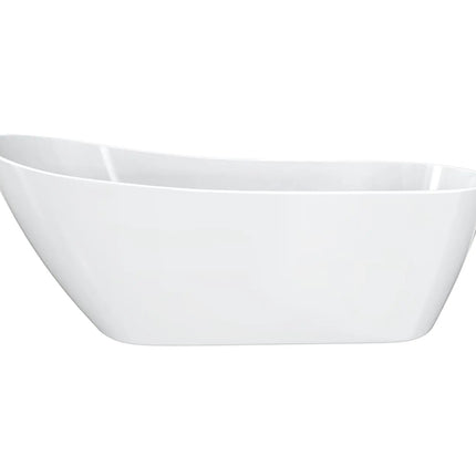 Soca 67 x 29 Acrylic Freestanding Oval End Drain Bathtub in White - Plumbing Market
