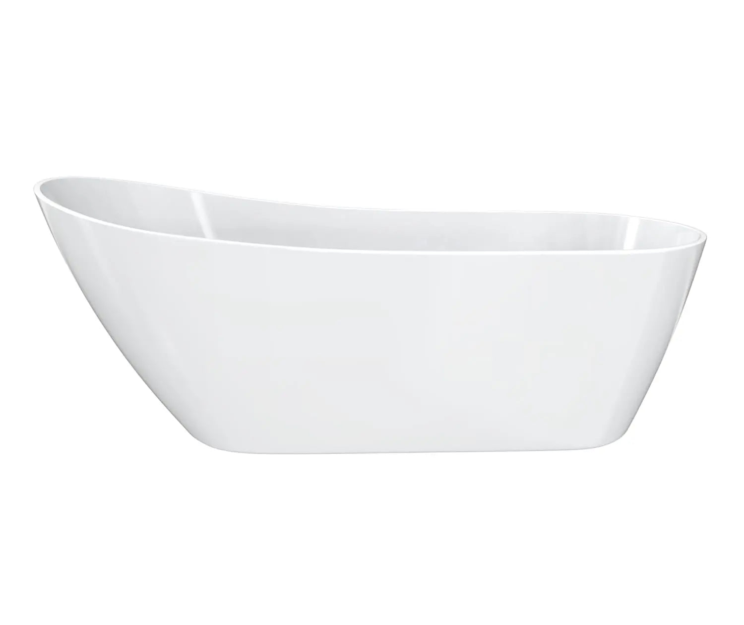 Soca 67 x 29 Acrylic Freestanding Oval End Drain Bathtub in White - Plumbing Market