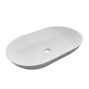 Solid surface oval vessel sink   21 1/2"x13 3/4"x4"