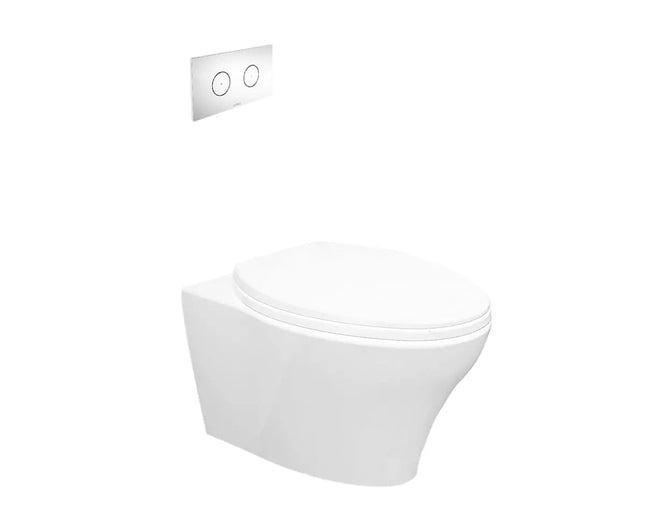 Somerton Invisi Dual-flush Wall Hung Toilet Set - Plumbing Market