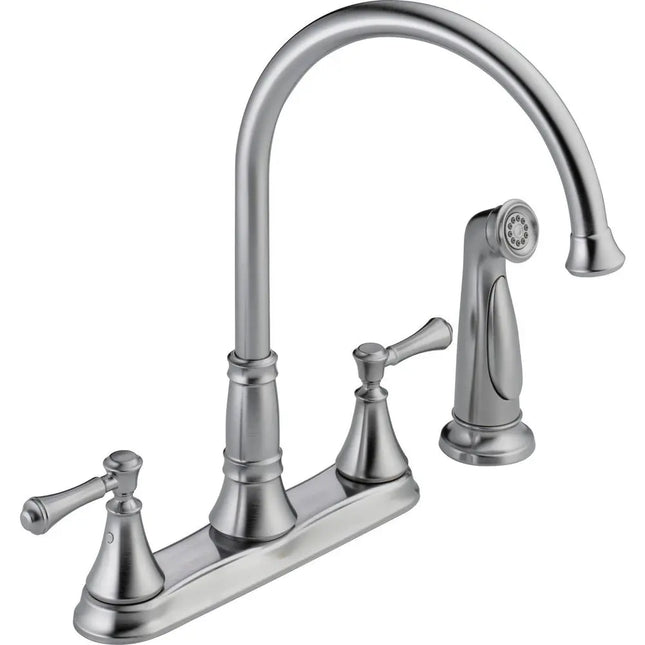 Delta Cassidy 2H Kitchen Deck Faucet W/Sprayer 2497LF-AR - Plumbing Market