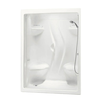 Stamina 60-I 60 x 36 Acrylic Alcove Left-Hand Drain One-Piece Shower in White - Plumbing Market