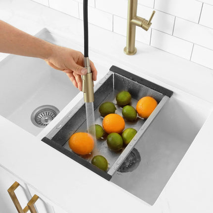 Stylish 15 3/8 Stainless Steel Workstation Colander - Plumbing Market