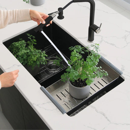 Stylish 16" Stainless Steel Over the Sink Colander - Plumbing Market