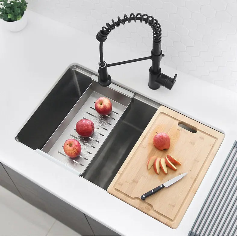 Stylish 17 Inch Bamboo Cutting  Board for Kitchen Sink  A-906 - Plumbing Market