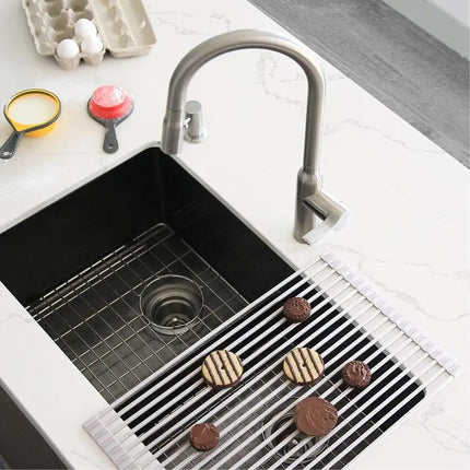 Stylish 20 inch Over The Sink Roll-up Dish Drying Rack A-900 - Plumbing Market