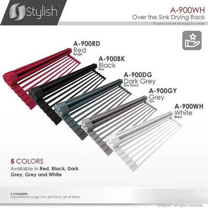 Stylish 20 inch Over The Sink Roll-up Dish Drying Rack A-900 - Plumbing Market