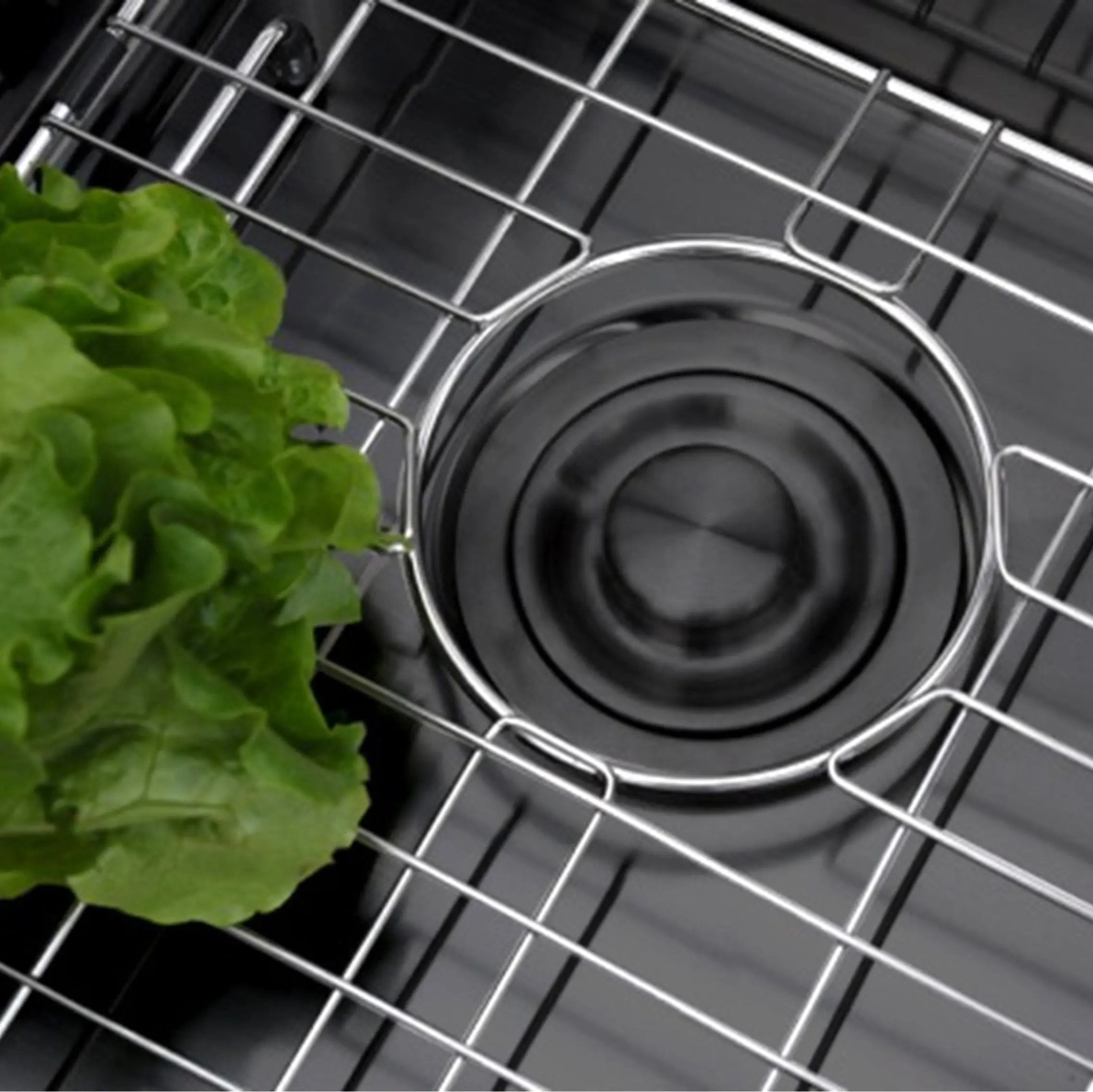 Stylish 3.5" Round Graphite Black Strainer with Deep Removable Basket - Plumbing Market