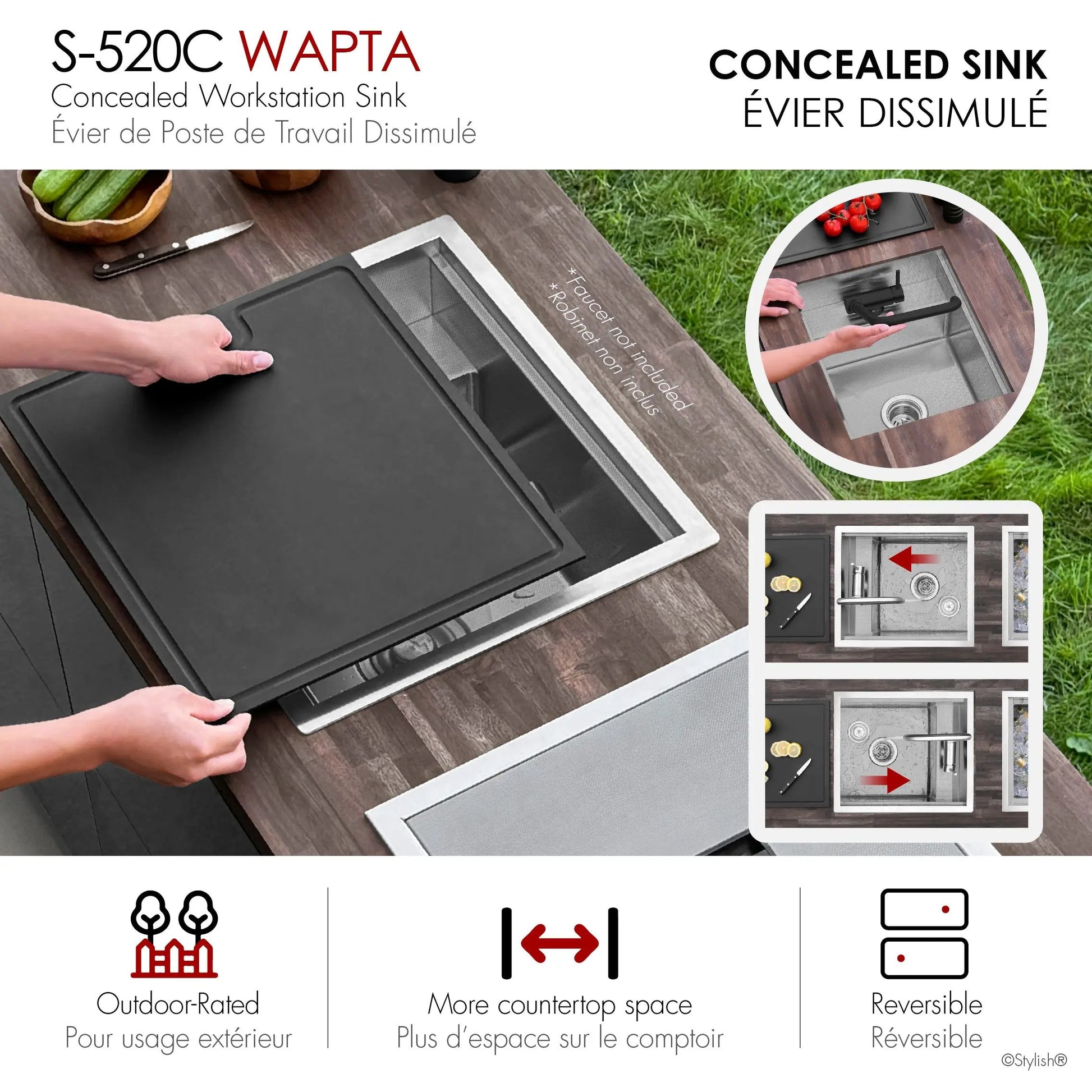 Stylish Concealed Dual-Mount Stainless Steel Utility Sink – 20-Inch, 1-Hole Prep Sink with Dura-Tek - Plumbing Market