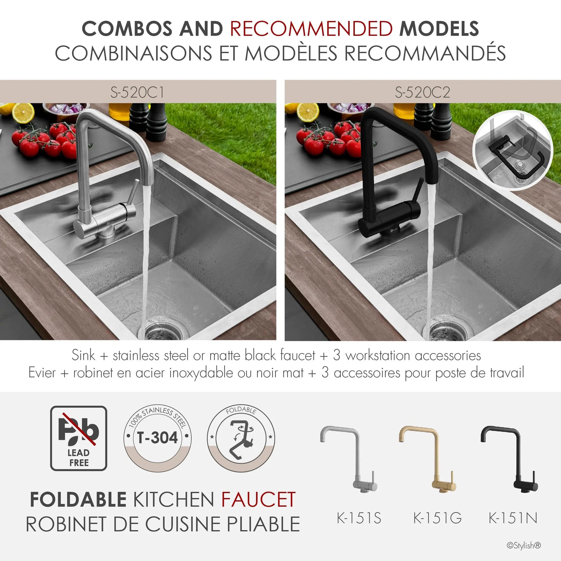 Stylish Concealed Dual-Mount Stainless Steel Utility Sink – 20-Inch, 1-Hole Prep Sink with Dura-Tek - Plumbing Market