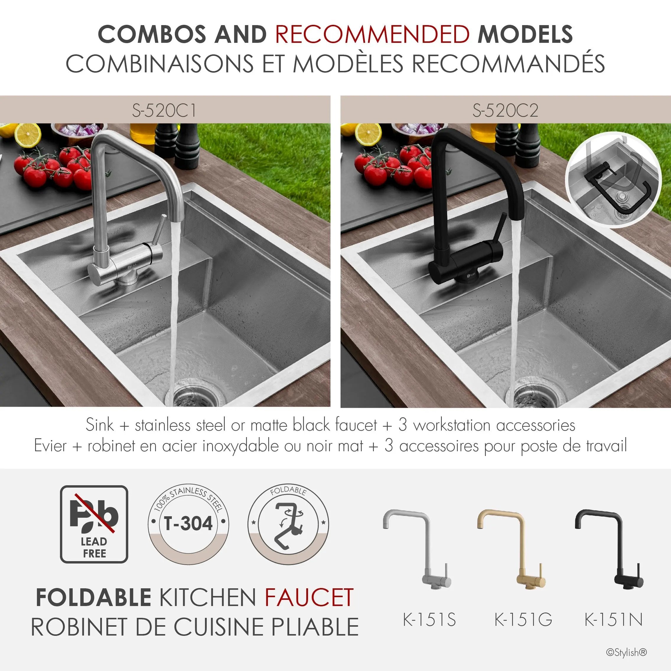 Stylish Concealed Dual-Mount Stainless Steel Utility Sink – 20-Inch, 1-Hole Prep Sink with Dura-Tek - Plumbing Market