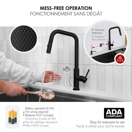 Stylish Gela Single Handle Pull Down Touchless Kitchen Faucet - Plumbing Market