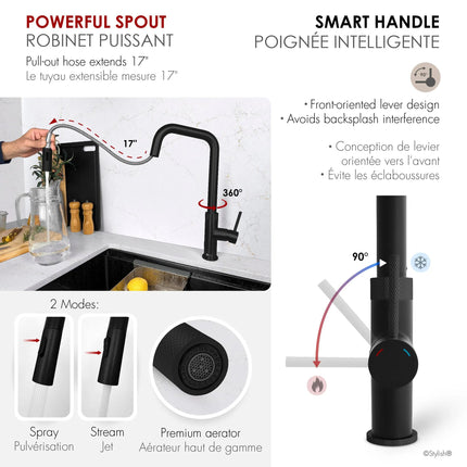 Stylish Gela Single Handle Pull Down Touchless Kitchen Faucet - Plumbing Market