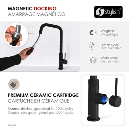 Stylish Gela Single Handle Pull Down Touchless Kitchen Faucet - Plumbing Market