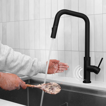 Stylish Gela Single Handle Pull Down Touchless Kitchen Faucet - Plumbing Market