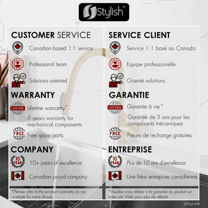 Stylish Modena Single Handle Brushed Gold Pull Down Kitchen Faucet with Reversible Osmosis - Plumbing Market