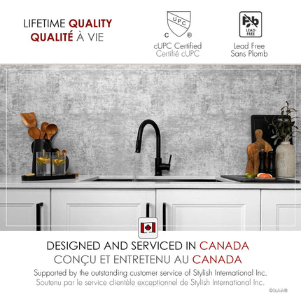 Stylish Modena Single Handle Matte Black Pull Down Kitchen Faucet with Reversible Osmosis - Plumbing Market