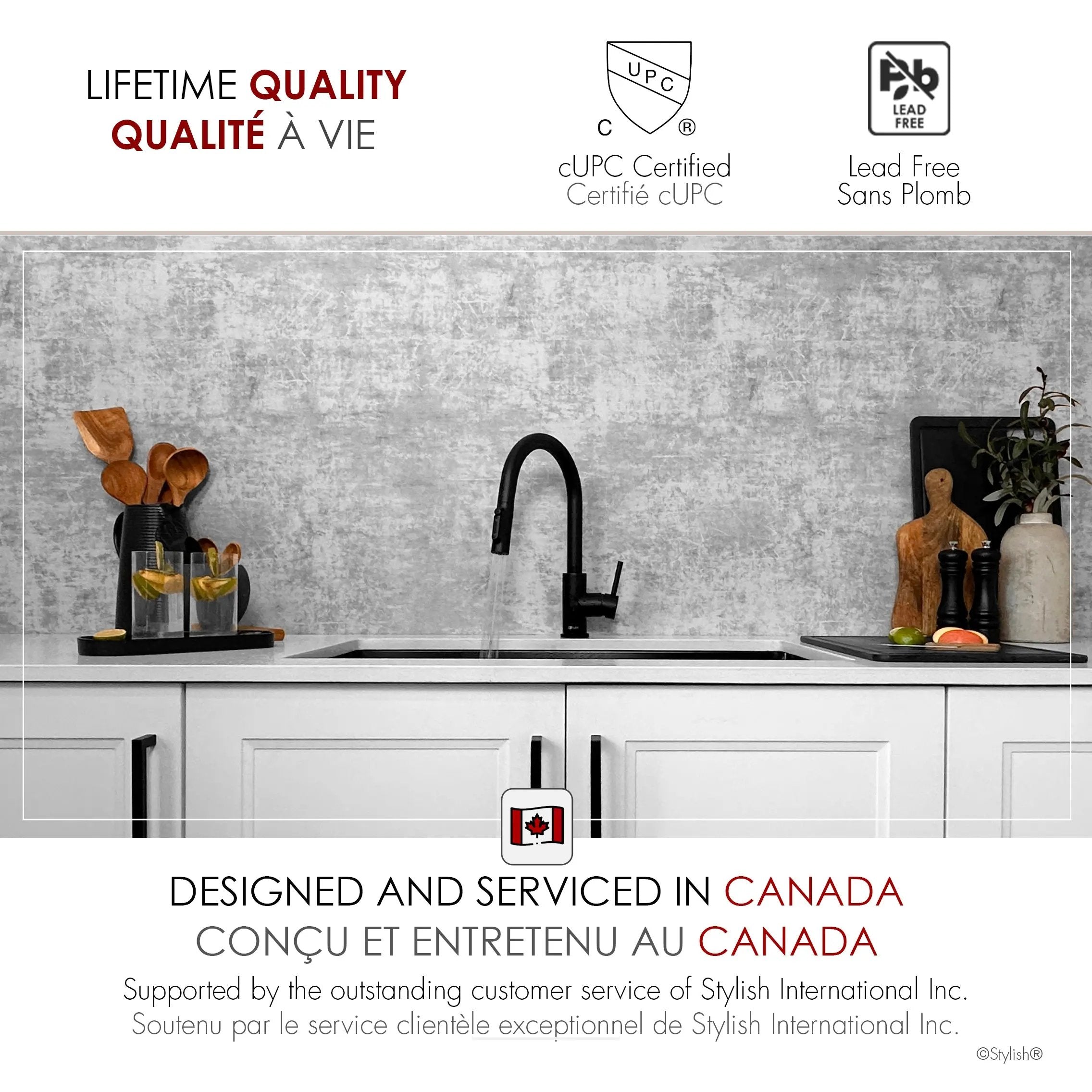Stylish Modena Single Handle Matte Black Pull Down Kitchen Faucet with Reversible Osmosis - Plumbing Market