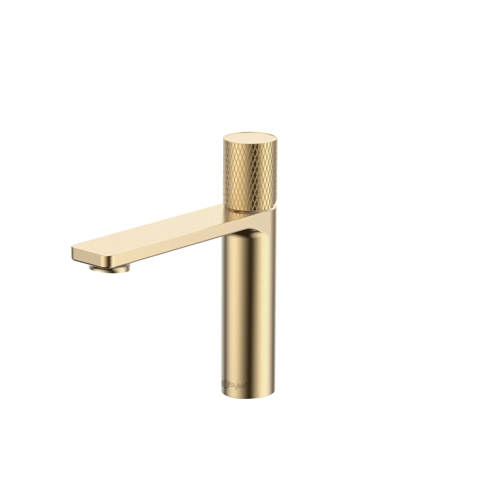 Stylish Riela Single Handle 7 1/2" Brushed Gold Bathroom Faucet - Plumbing Market