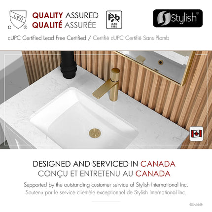 Stylish Riela Single Handle 7 1/2" Brushed Gold Bathroom Faucet - Plumbing Market