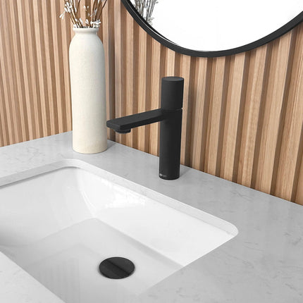 Stylish Riela Single Handle 7 1/2" Matte Black Bathroom Faucet - Plumbing Market