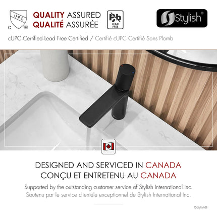 Stylish Riela Single Handle 7 1/2" Matte Black Bathroom Faucet - Plumbing Market