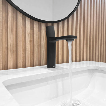 Stylish Riela Single Handle 7 1/2" Matte Black Bathroom Faucet - Plumbing Market