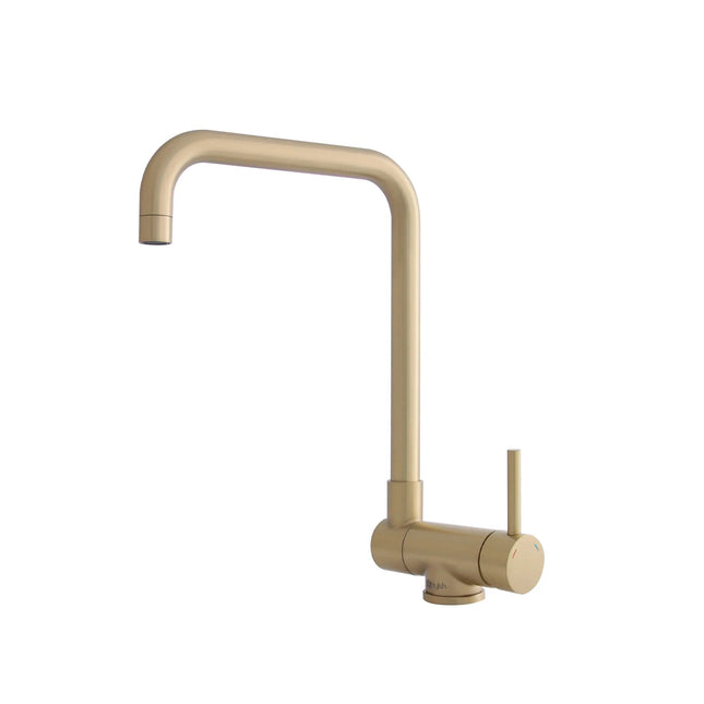 Stylish Single Handle Brushed Gold Foldable Kitchen Faucet - Plumbing Market