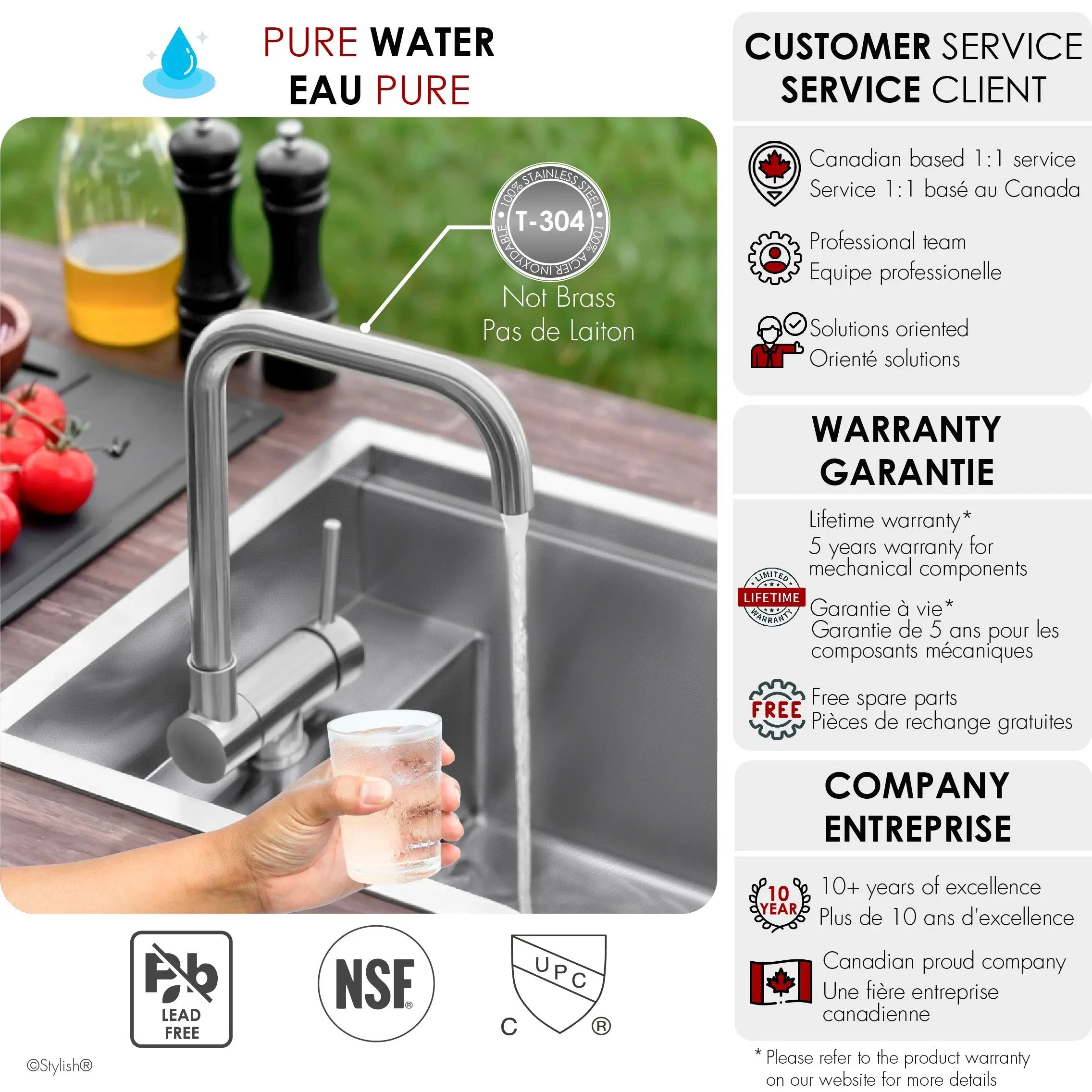 Stylish Single Handle Brushed Stainless Steel Foldable Kitchen Faucet - Plumbing Market