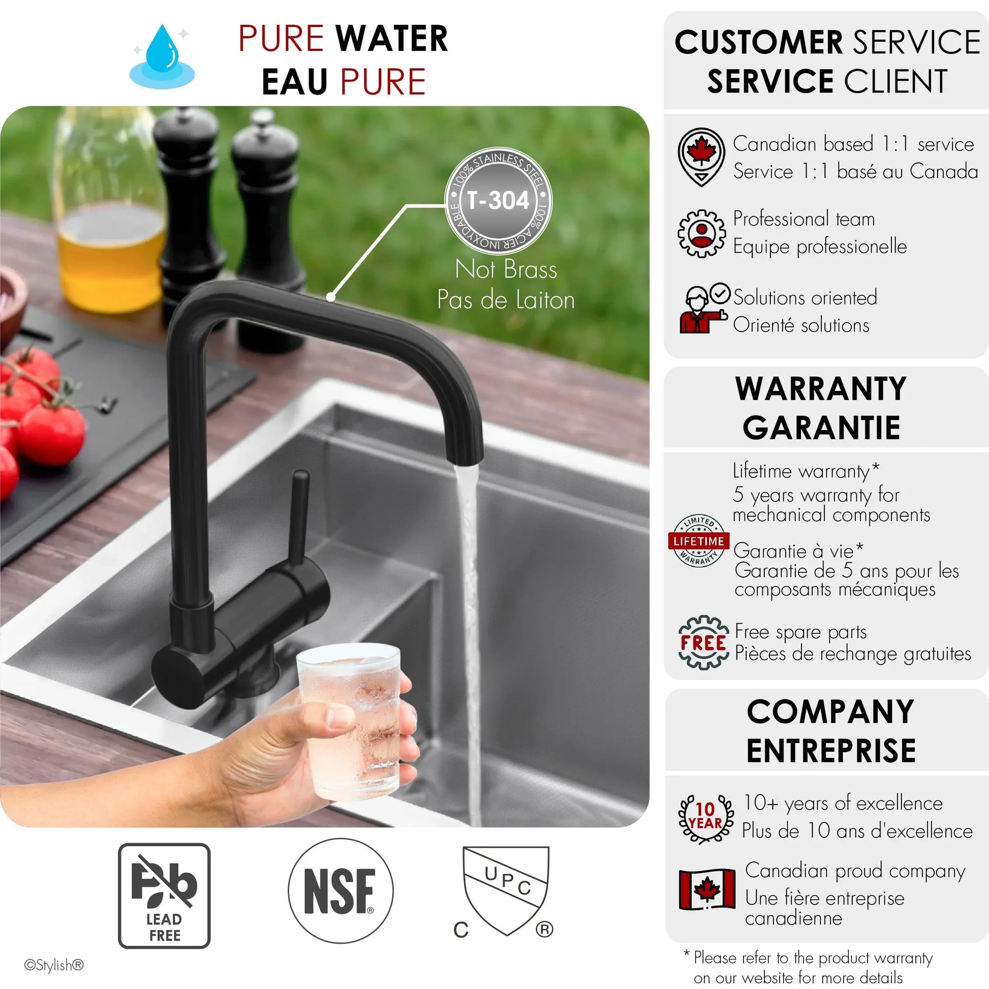 Stylish Single Handle Matte Black Foldable Kitchen Faucet - Plumbing Market
