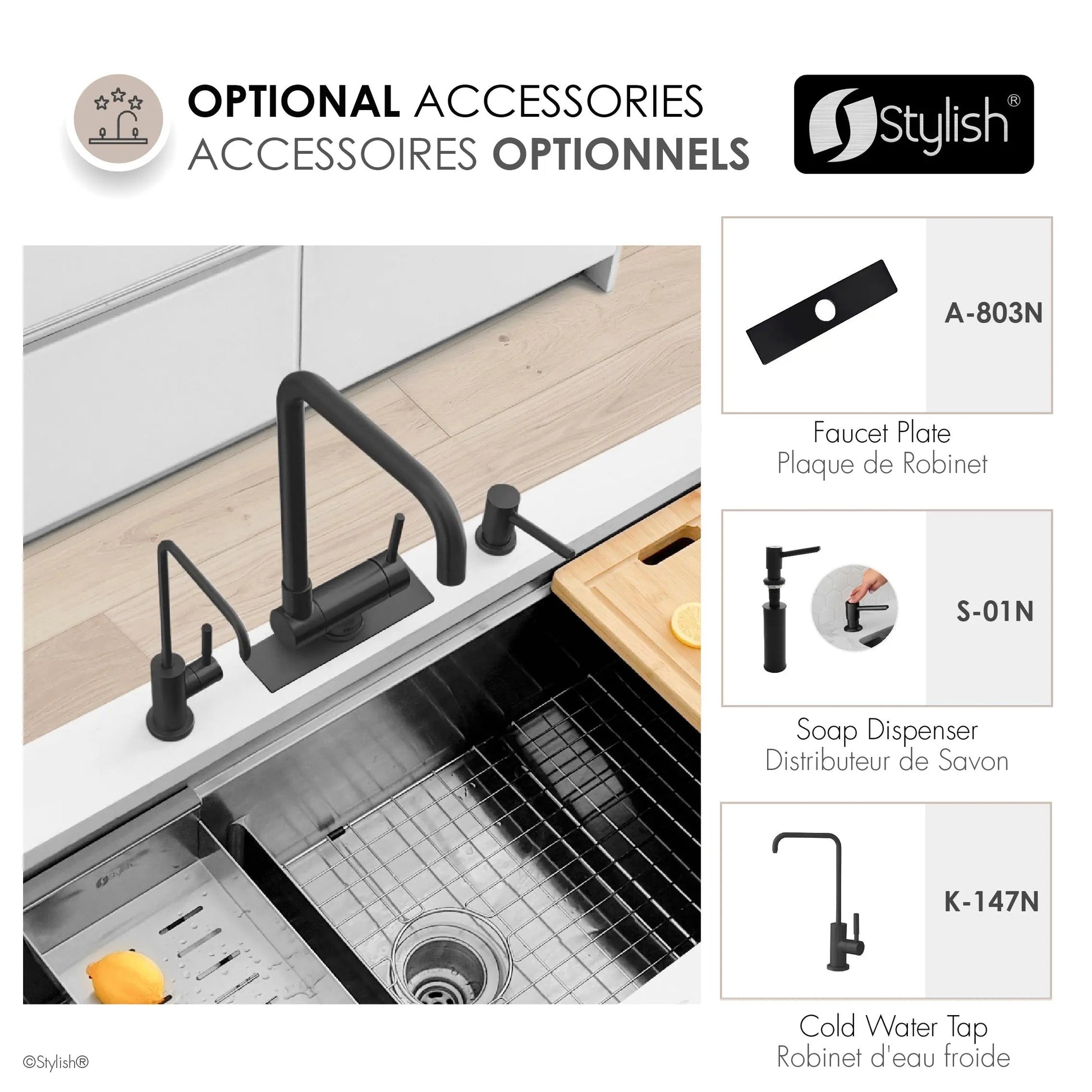 Stylish Single Handle Matte Black Foldable Kitchen Faucet - Plumbing Market