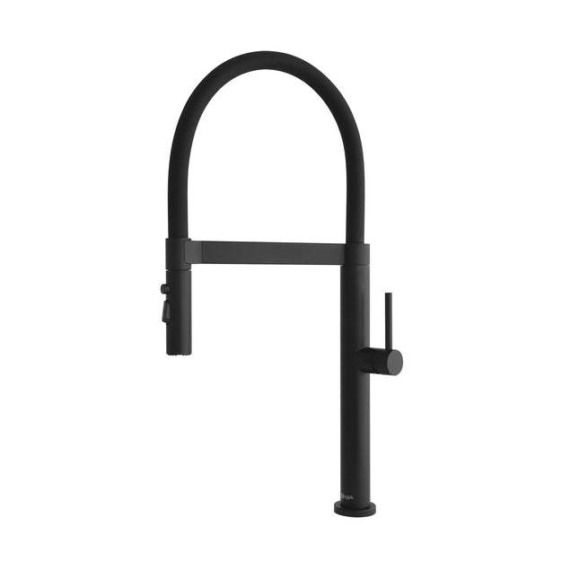 Stylish Single Handle Matte Black Pull Out Three Modes Kitchen Faucet - Plumbing Market