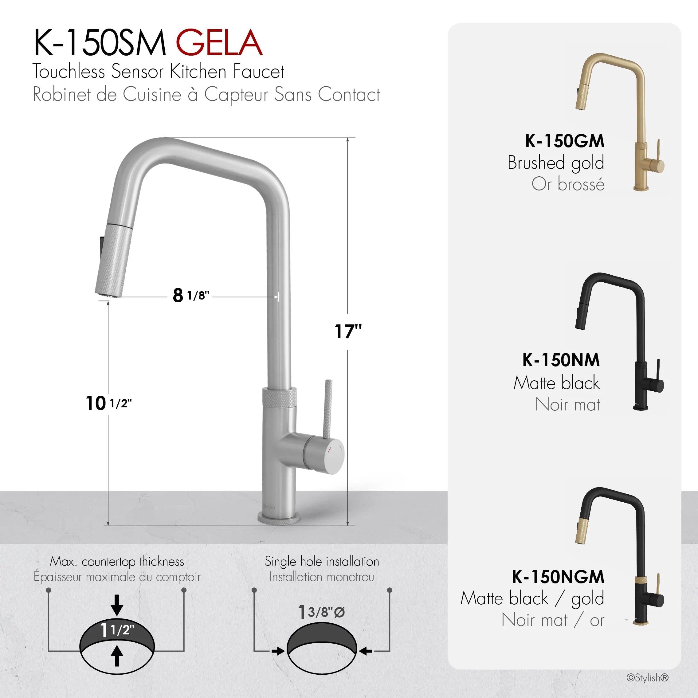 Stylish Single Handle Stainless Steel Pull Down Touchless Kitchen Faucet - Plumbing Market