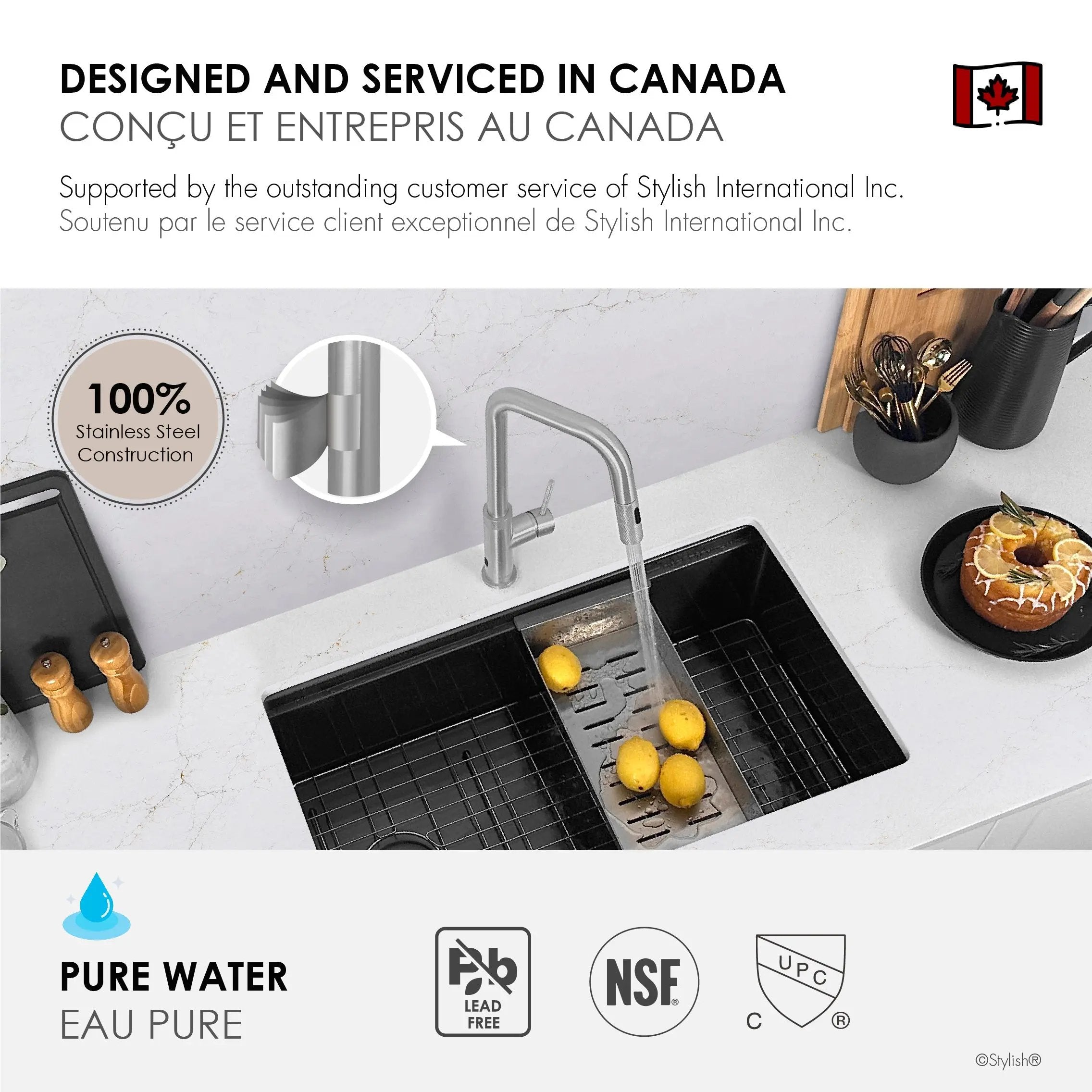 Stylish Single Handle Stainless Steel Pull Down Touchless Kitchen Faucet - Plumbing Market
