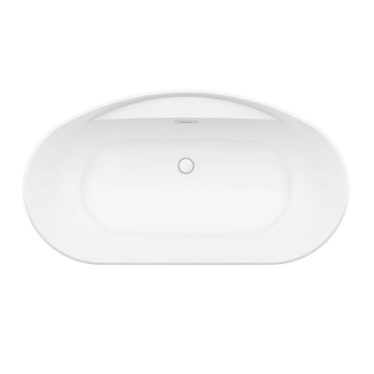 Suna 58 x 32 AcrylX Freestanding Center Drain Bathtub in White with White Skirt - Plumbing Market