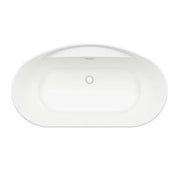 Suna 58 x 32 AcrylX Freestanding Center Drain Bathtub in White with White Skirt - Plumbing Market