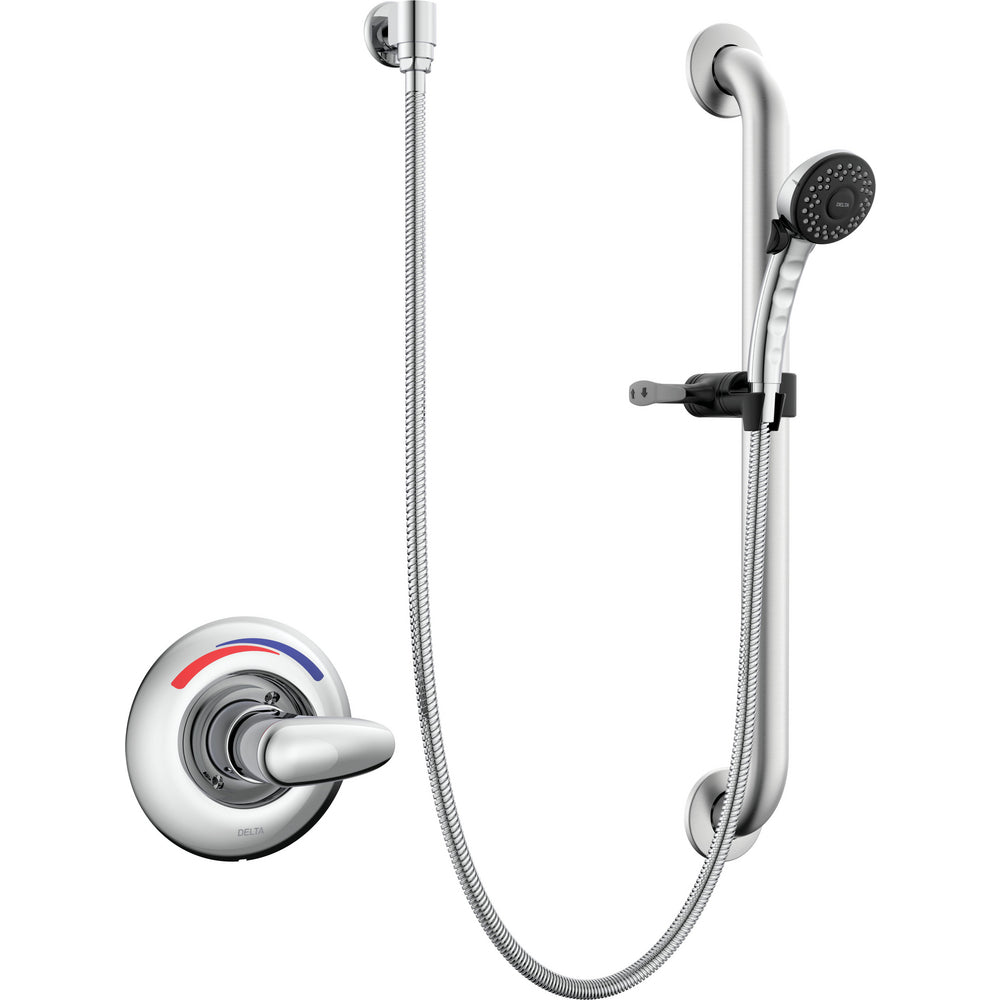 Delta Commercial T13H152-20C Shower Trim with Hand Shower and Grab Bar