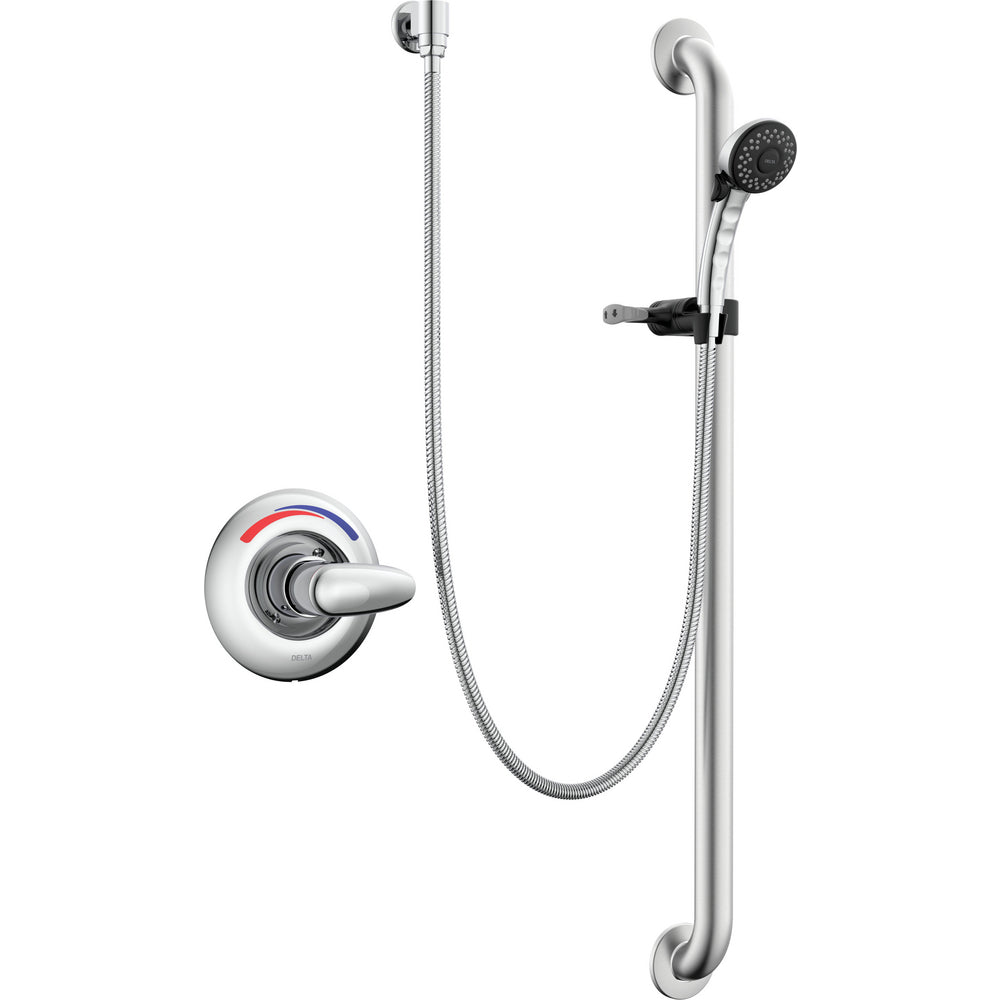 Delta Commercial T13H152-25C Shower Trim with Hand Shower and Grab Bar