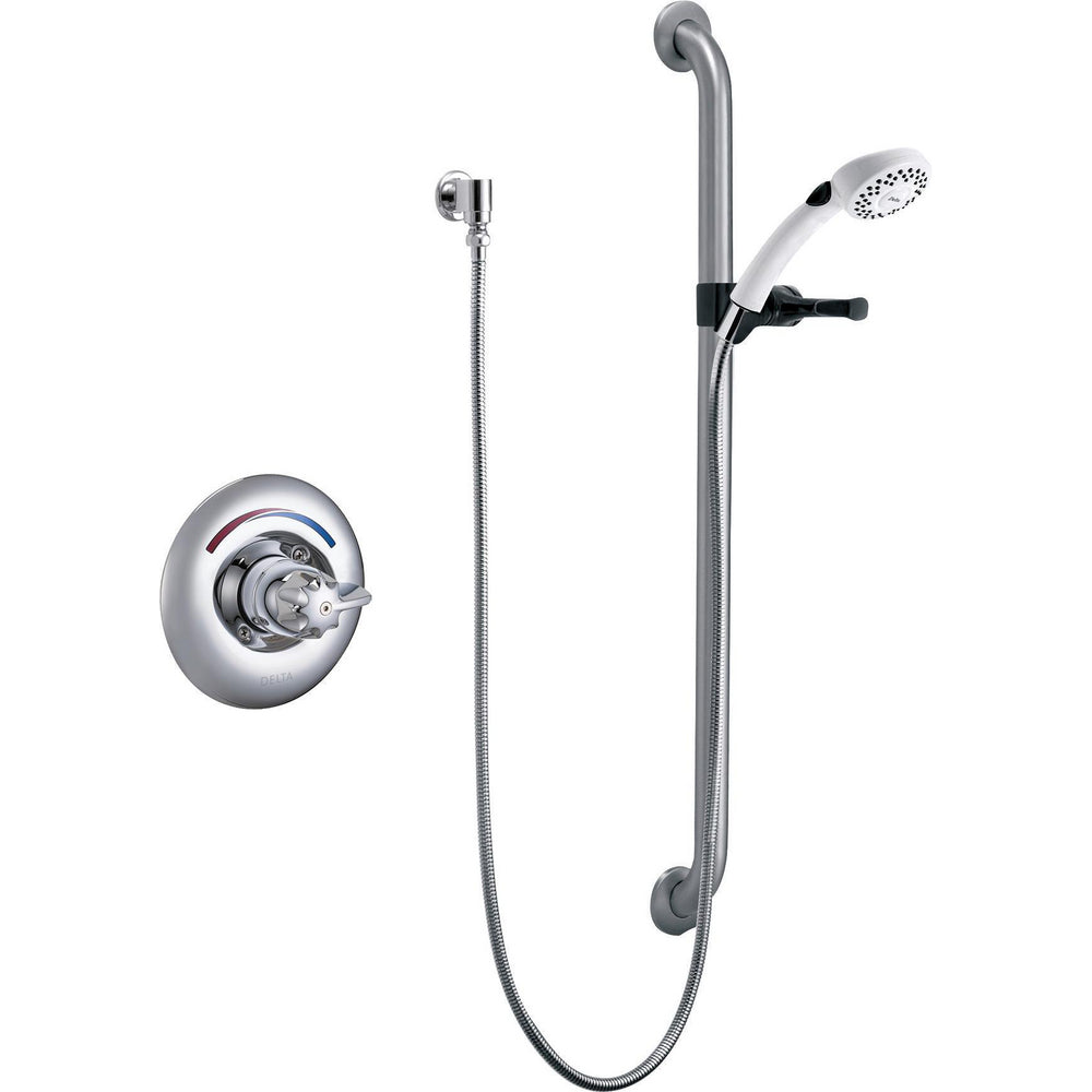 Delta Commercial T13H153-25 Shower Trim with Hand Shower and Grab Bar